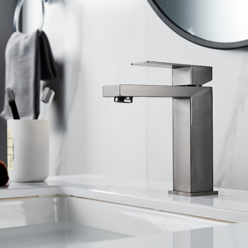 Смеситель для раковины Shevanik S7001T цвет Оружейная сталь