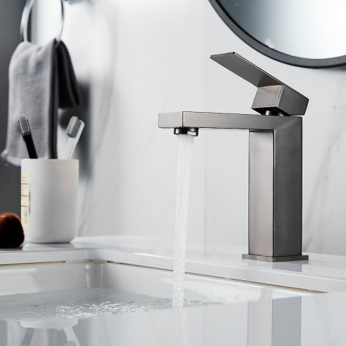 Смеситель для раковины Shevanik S7001T цвет Оружейная сталь