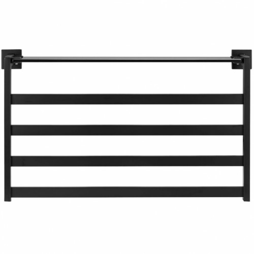 Электрический полотенцесушитель Black&amp;White Universe N-333B 58х35 333BN с полкой Черный матовый нержавеющая сталь
