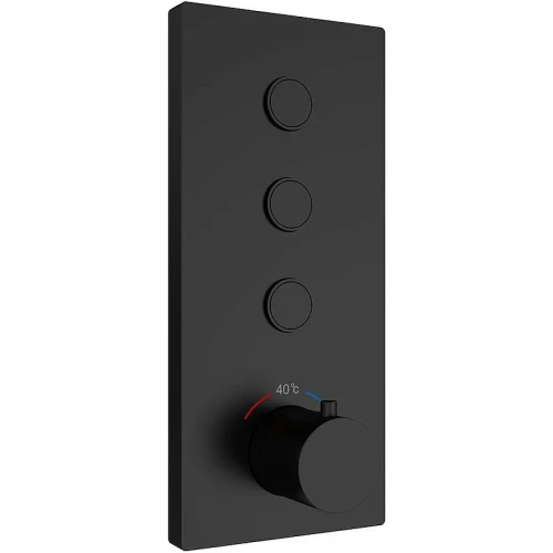 Душевая система Vincea Inspire VSFW-433TI1RMB с термостатом Черная матовая латунь встраиваемый