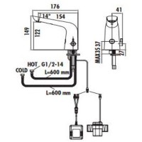 Смеситель для раковины Creavit ES2570 Хром латунь