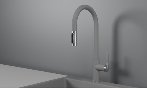 Смеситель для кухни Granula 8168 цвет Алюминиум