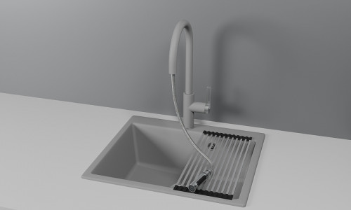 Смеситель для кухни Granula 8168 цвет Алюминиум