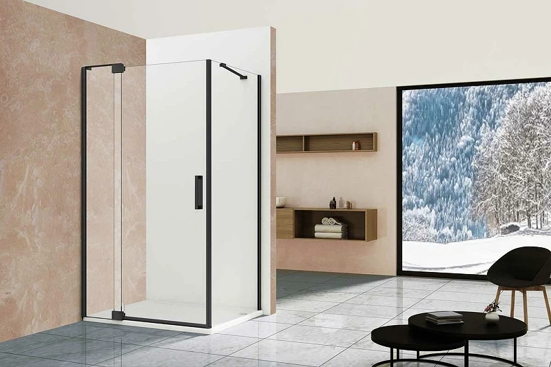 Душевой уголок Vincea Extra 100х90 VSR-1E901090CLB профиль Черный стекло прозрачное