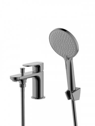 Смеситель на борт ванны Aquatek Альфа AQ1944BGM цвет Оружейная сталь