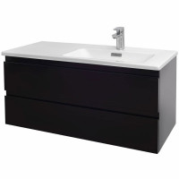 Тумба под раковину Jacob Delafon Madeleine 100 R EB2055-J52 подвесная Черная глянцевая МДФ / ЛДСП