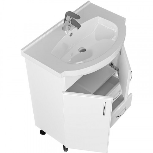Тумба под раковину СанТа Элеганс 65 201103 Белая МДФ / ЛДСП
