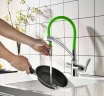 Смеситель для кухни Lemark Comfort LM3070C-Green Хром Зеленый латунь