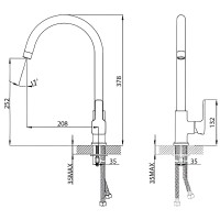 Смеситель для кухни Lemark Basis LM3605C Хром латунь