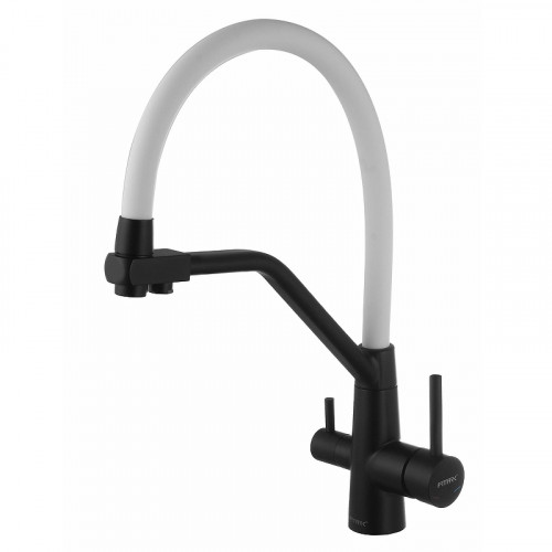 Смеситель для кухни Fmark FS0662-H02 цвет Черный Белый