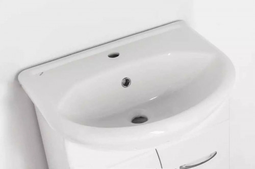 Тумба под раковину Style Line Эко Стандарт 12 55 ЛС-000010055 Белый глянец МДФ / ЛДСП