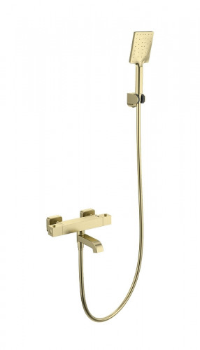 Смеситель для ванны Wonzon &amp; Woghand Stay WW-B2026-A1-BG с термостатом цвет Брашированное золото