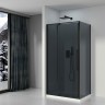 Душевой уголок Black&White Stellar Wind S812 BG 100x100 8121000G профиль Черный матовый стекло серое