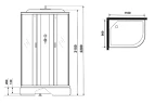 Душевая кабина Niagara Classic 120х90 L NG-33294-14LF с гидромассажем
