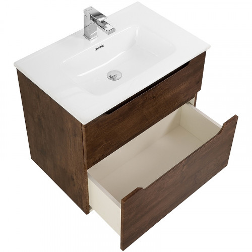 Тумба под раковину BelBagno Etna-H60 80 ETNA-H60-800-2C-SO-RW-P подвесная Rovere Moro МДФ / ЛДСП