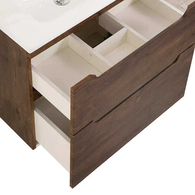 Тумба под раковину BelBagno Etna-H60 80 ETNA-H60-800-2C-SO-RW-P подвесная Rovere Moro МДФ / ЛДСП