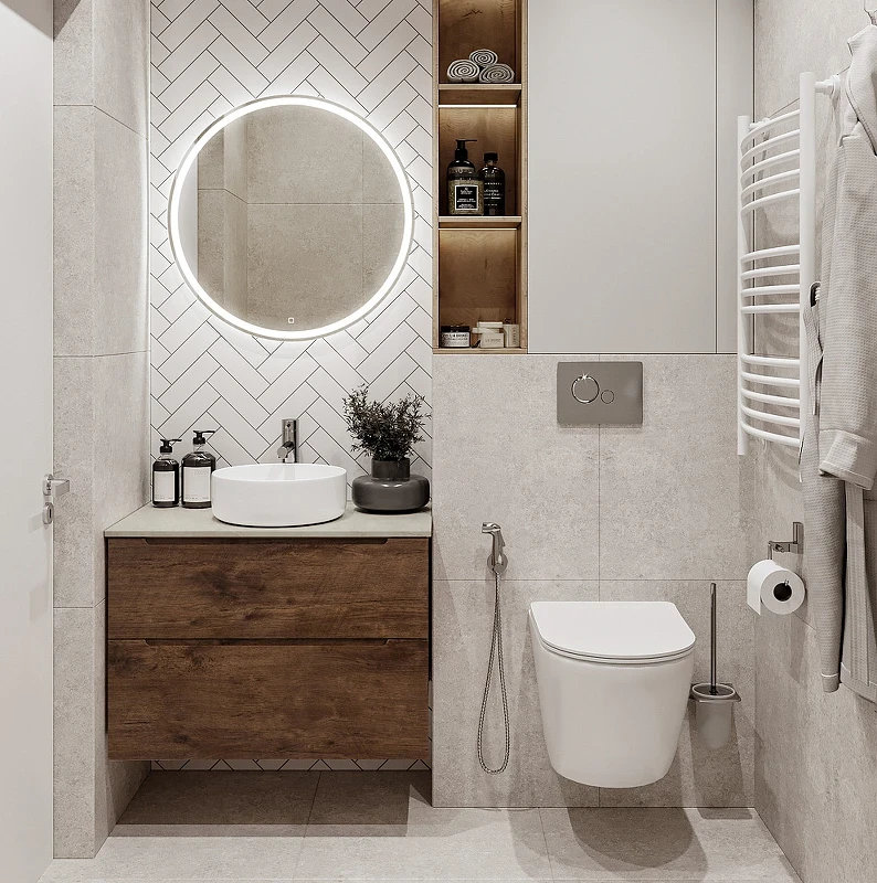 Тумба под раковину BelBagno Etna-H60 80 ETNA-H60-800-2C-SO-RW-P подвесная Rovere Moro МДФ / ЛДСП