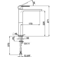 Смеситель для раковины Cisal LineaViva LV00354021 Хром латунь