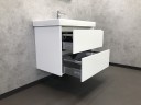 Тумба с раковиной Comforty Дублин 75 00004137103 подвесная Белый глянец МДФ / ЛДСП