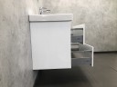 Тумба с раковиной Comforty Дублин 75 00004137103 подвесная Белый глянец МДФ / ЛДСП