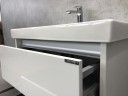 Тумба с раковиной Comforty Дублин 75 00004137103 подвесная Белый глянец МДФ / ЛДСП