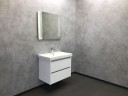 Тумба с раковиной Comforty Дублин 75 00004137103 подвесная Белый глянец МДФ / ЛДСП