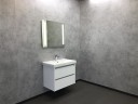 Тумба с раковиной Comforty Дублин 75 00004137103 подвесная Белый глянец МДФ / ЛДСП