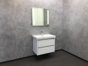 Тумба с раковиной Comforty Дублин 75 00004137103 подвесная Белый глянец МДФ / ЛДСП