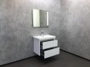 Тумба с раковиной Comforty Дублин 75 00004137103 подвесная Белый глянец МДФ / ЛДСП