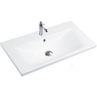 Раковина Royce Abby 100 RCW-1403100WH Белая фаянс полувстраиваемая