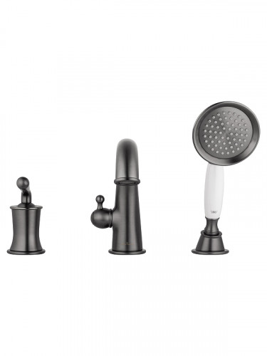 Смеситель на борт ванны Wonzon & Woghand Steam WW-88659008-BGM цвет Темный графит