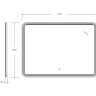 Зеркало Cezares Duet 110 CZR-SPC-DUET-1100-800-LED-TCH с подсветкой с лазерной гравировкой и сенсорным выключателем стекло
