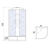 Душевая кабина River Dunay XL 80x80 TH 10000006201 с поддоном