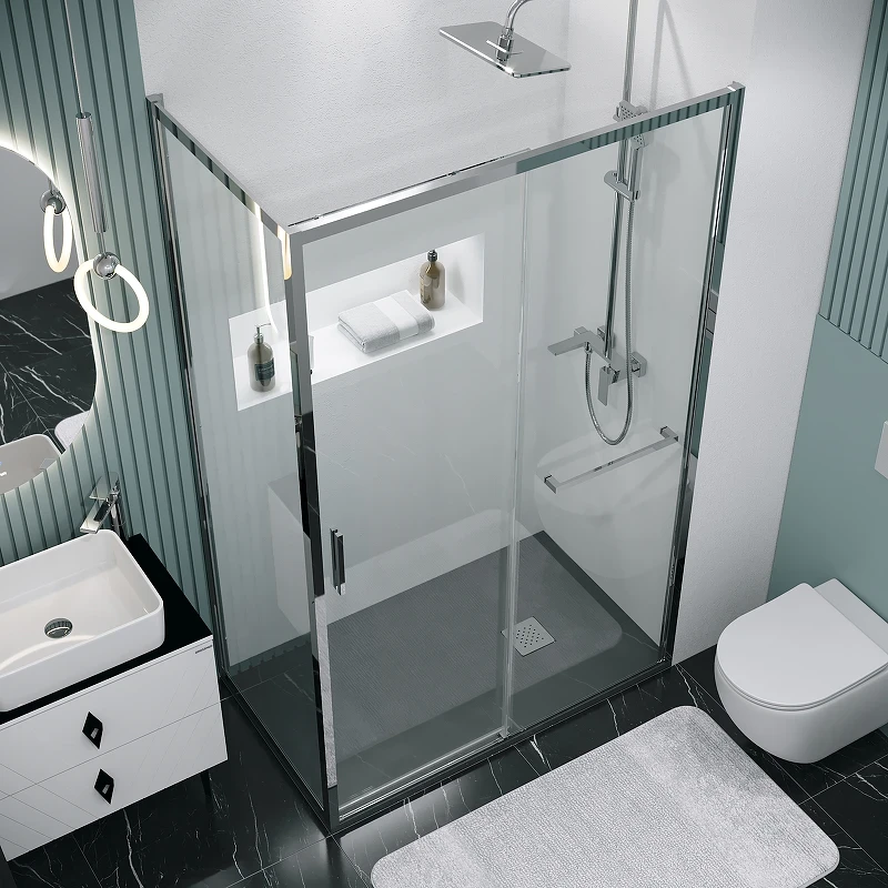 Душевой уголок Grossman Style 120х80 120.K33.05.1280.10.00 профиль Хром стекло прозрачное