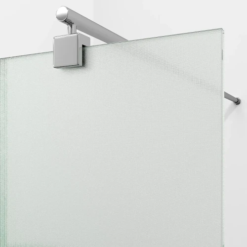 Душевая перегородка WasserKRAFT Rur 100 30W44-TXG профиль цвет Хром стекло текстурное