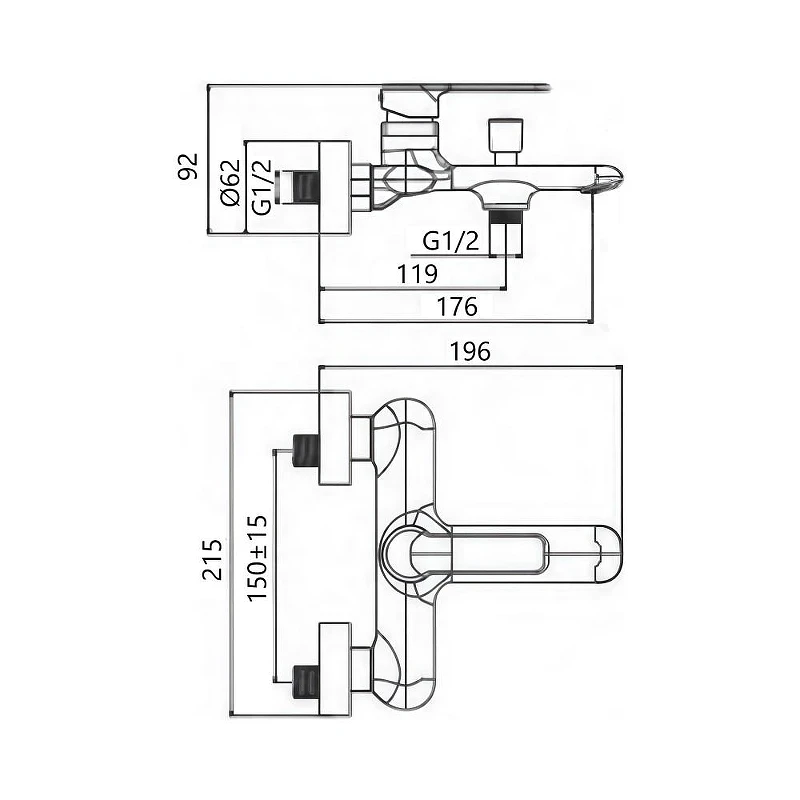 Смеситель для ванны Maretti Aria AR22RF845 цвет Хром