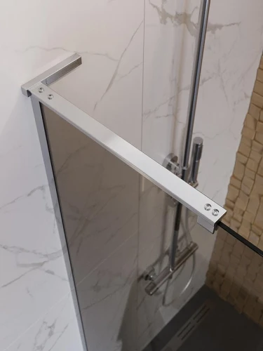 Душевая перегородка BelBagno Uno 90 UNO-L-1-TB-90-BR-Cr профиль Хром стекло тонированное