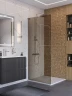 Душевая перегородка BelBagno Uno 90 UNO-L-1-TB-90-BR-Cr профиль Хром стекло тонированное