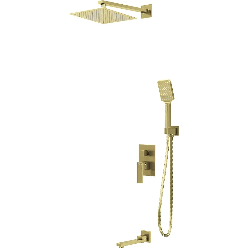 Душевая система Grossman Style 501.K35.05.320 Золото брашированное латунь встраиваемый