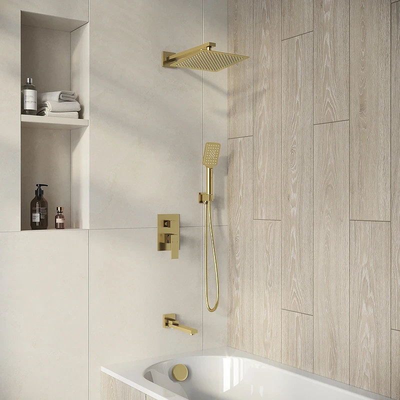 Душевая система Grossman Style 501.K35.05.320 Золото брашированное латунь встраиваемый