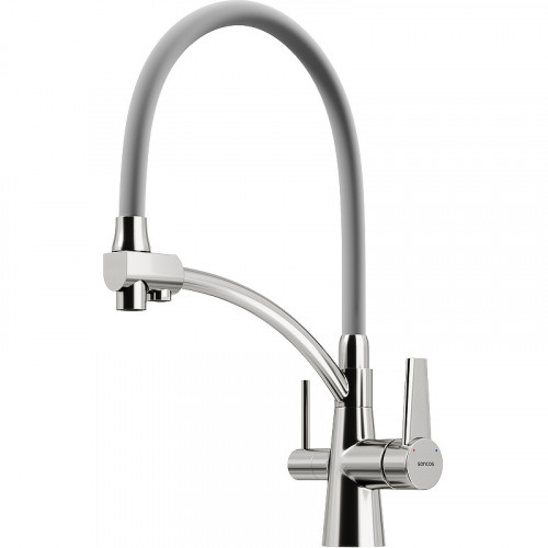 Смеситель для кухни Sancos Eri SC4001BN Никель брашированный Серый латунь