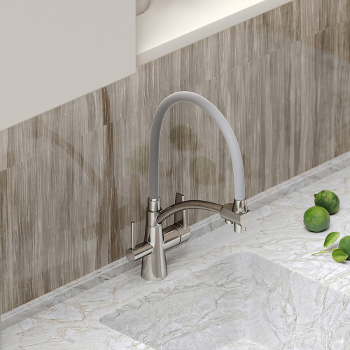 Смеситель для кухни Sancos Eri SC4001BN Никель брашированный Серый латунь