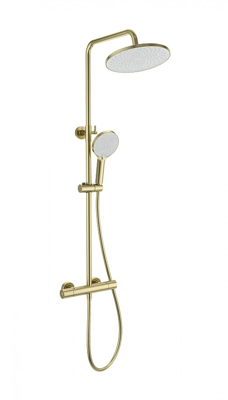 Душевая система Wonzon & Woghand Inn WW-B3013-T1-BG с термостатом цвет Брашированное золото