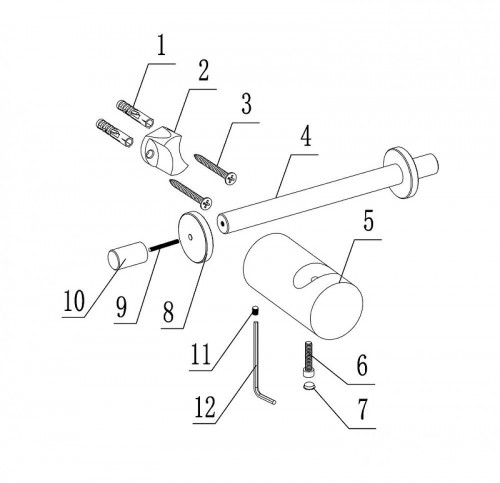 Двойной крючок Abber Osten 316 AA1852BST цвет Сталь брашированная