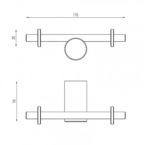 Двойной крючок Abber Osten 316 AA1852BST цвет Сталь брашированная