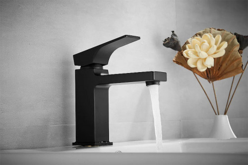 Смеситель для раковины Rose R10H R1001H-1 Черный матовый латунь