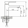 Смеситель для раковины Rose R10H R1001H-1 Черный матовый латунь