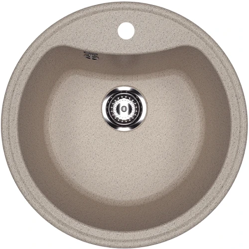 Кухонная мойка Ulgran Classic U-601-302 Песочная искусственный камень (литьевой мрамор) встраиваемый