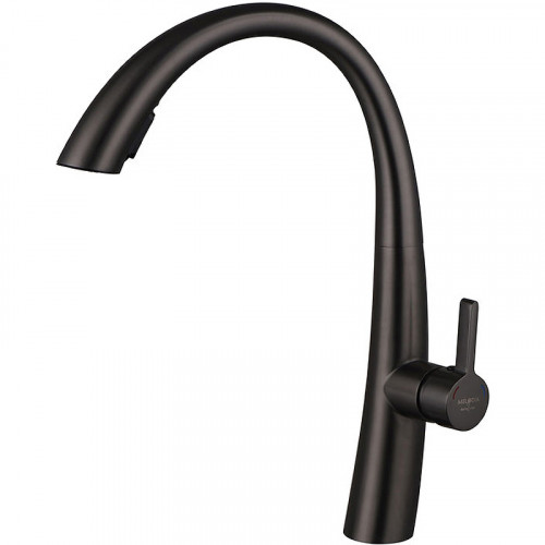 Смеситель для кухни Melodia della vita Perfetto MDV30207gn Оружейная сталь нержавеющая сталь