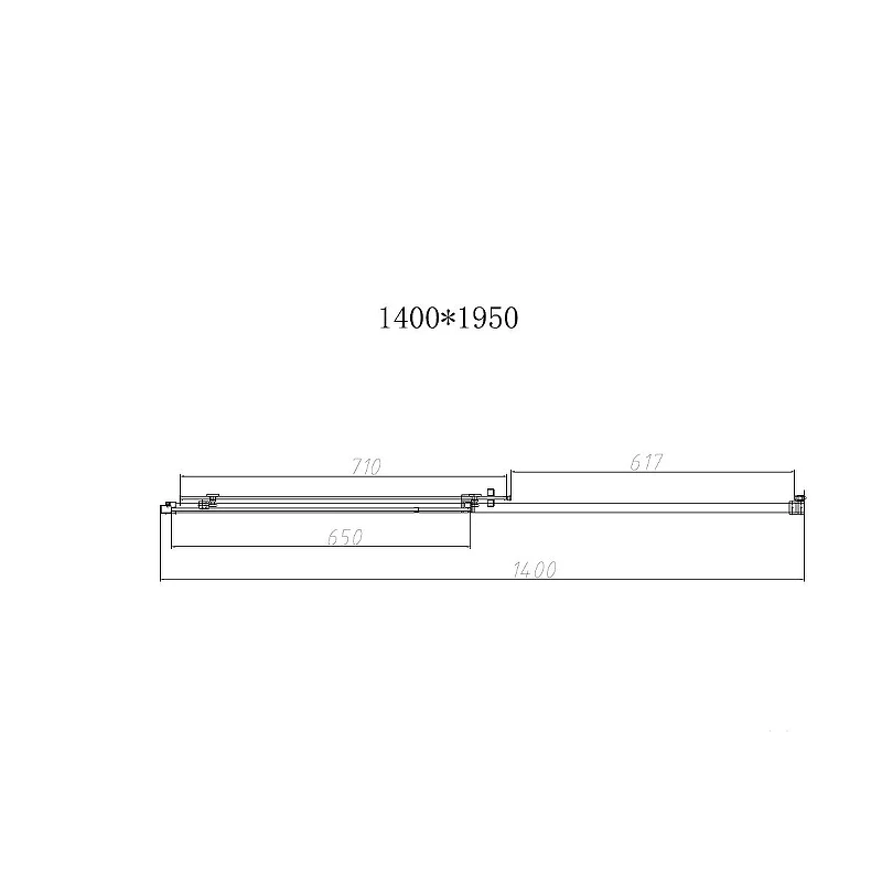Душевая дверь Vincea Slim-N 140 VDS-4SN140CL профиль Хром стекло прозрачное